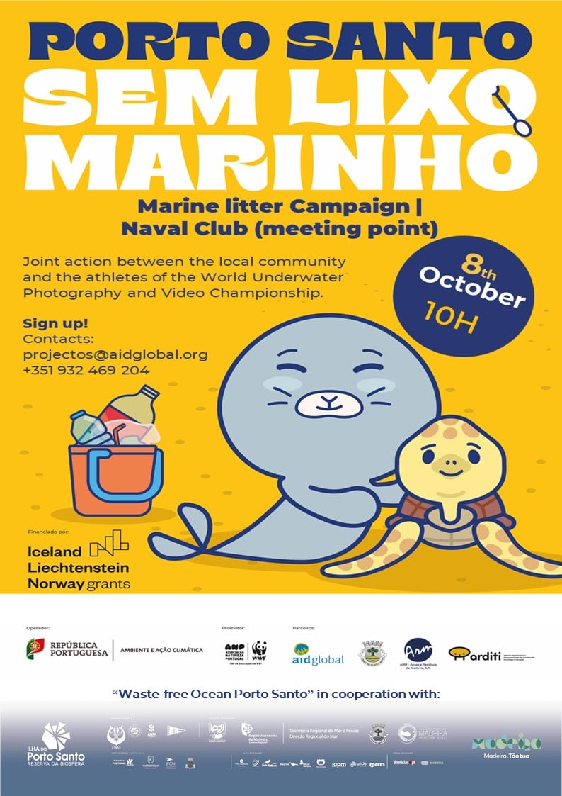 Porto Santo sem lixo marinho inglês 08.10.21