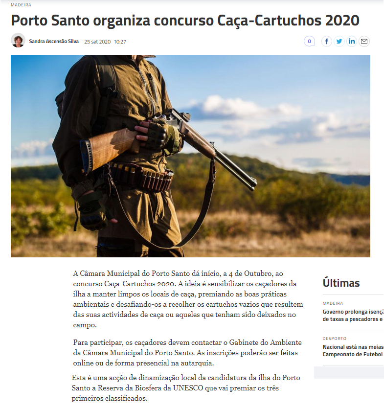 concurso caça cartuchos 2020